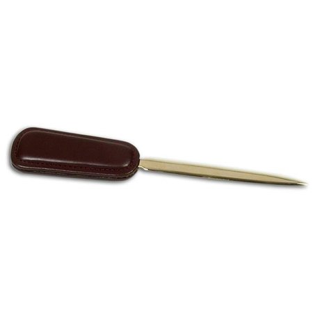 DACASSO Dacasso A3427 9.5" Leather Letter Opener - Chocolate Brown A3427